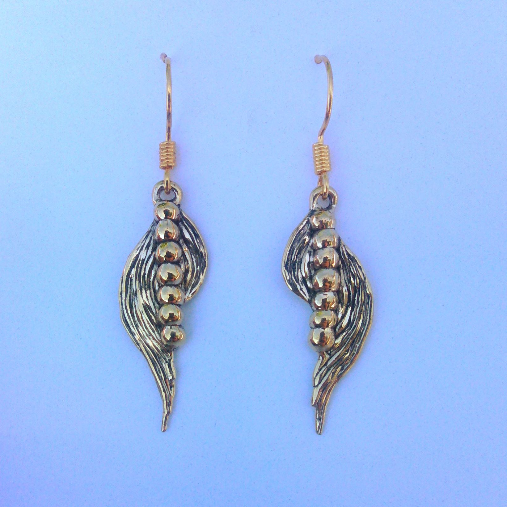 boucles d'oreilles bronze jaune